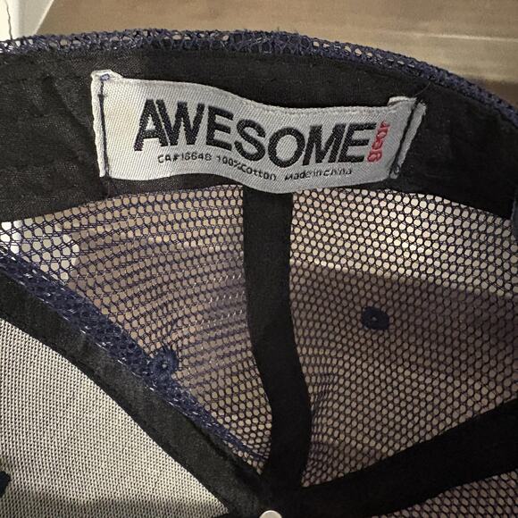 Pepsi Hat Cap Strap Back Blue Mesh Trucker Embroidered Patch Advertising Mens - Picture 2 of 9